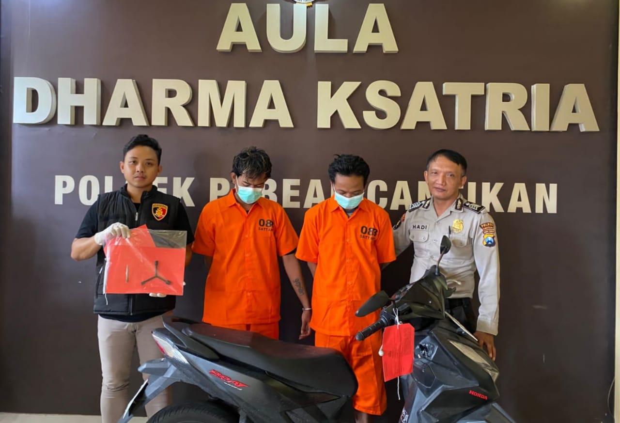 Komplotan Pencuri Motor Toko Listrik Jagalan Surabaya Diringkus Polsek Pabean Cantikan, Satu Pelaku Sempat Buron.