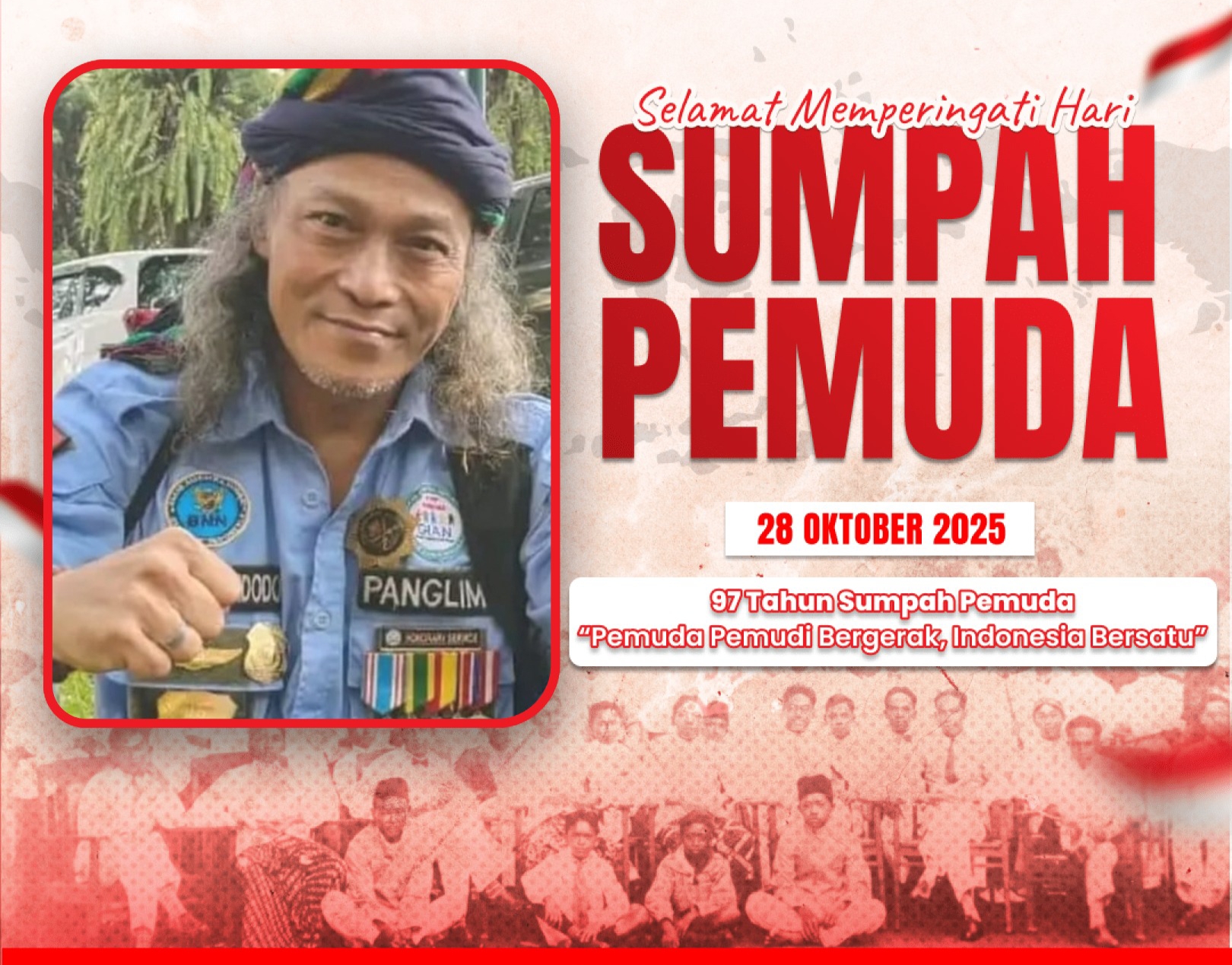 Ketua Umum GIAN & Segenap Keluarga Besar Gerakan Indonesia Anti Narkotika Mengucapkan Selamat Hari Sumpah Pemuda 28 Oktober 2025