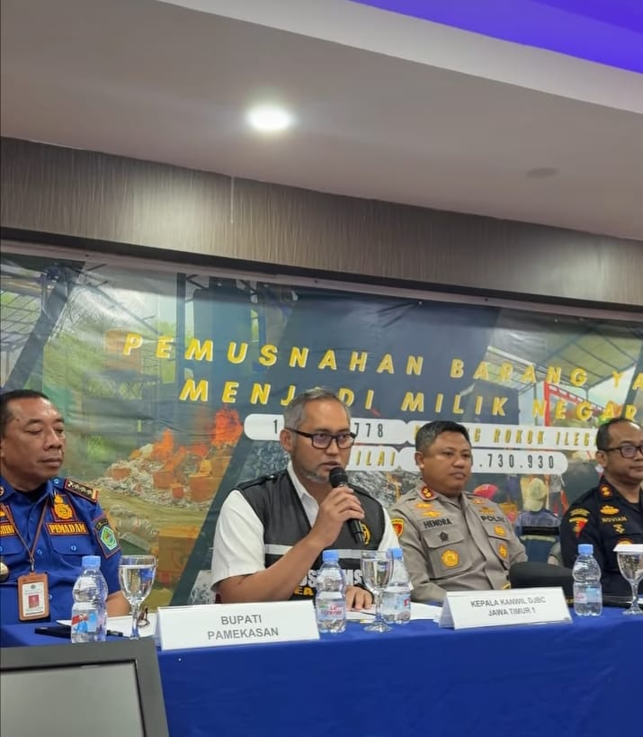 Sinergi Aparat Madura Perkuat Penindakan, 13 Juta Rokok Ilegal Dimusnahkan