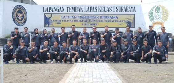 Rutan Gresik dan Lapas Surabaya Gelar Latihan Menembak – Jamin Kesiapsiagaan Pengamanan Sesuai SOP